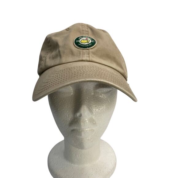 2007‎ Masters Golf Augusta Hat Cap OS Adjustable Strap Tan American Needle - Picture 1 of 14